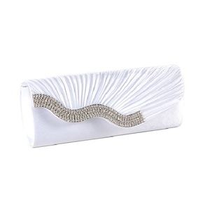 WHITE ELEGANT CLUTCH PURSE HANDBAG ACCESSORY WOMAN